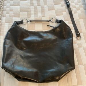 Hyer Goods Dark Green 100% Italian Leather Tote